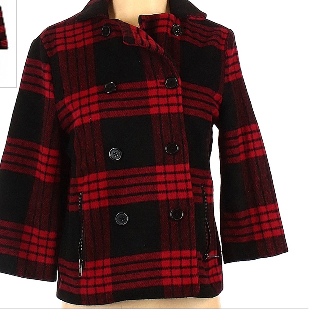 Jack by BB Dakota Red Plaid Jacket Size S/M